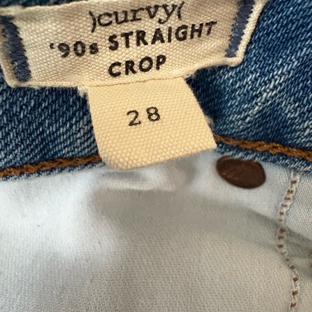 Madewell curvy 90 s straight crop jeans size 28 - Picture 5 of 5